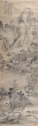 郭祖惠(近代) 雨后林峦 1916年作 设色纸本 镜心