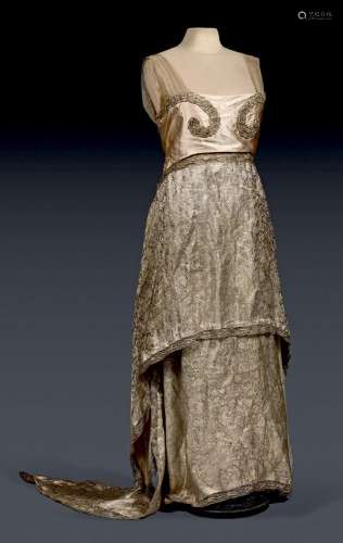 Robe du soir haute-Couture, griffée CALLOT SOEURS, vers