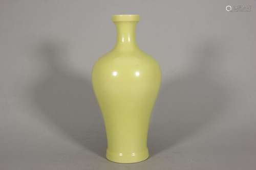 Lemon Yellow Glazed Plum Bottle