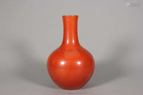 Red glaze celestial bottle