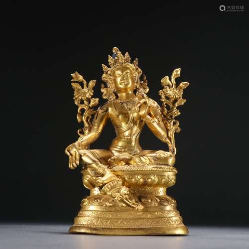 Gilt Bronze Tara Avalokitesvara Ornament