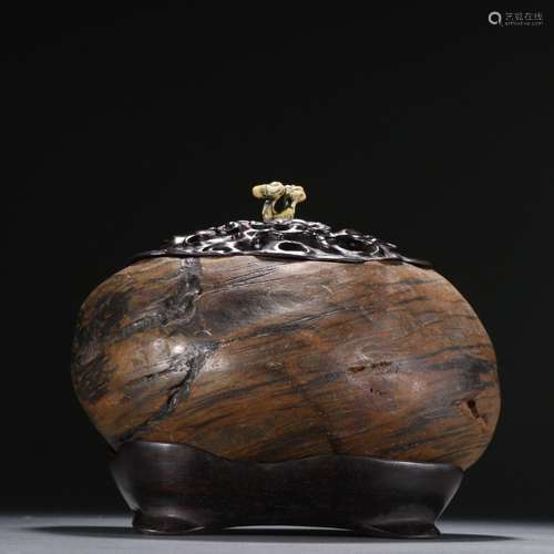 Natural raw stone incense burner