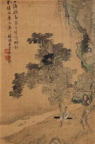 吴榖祥 1848-1903 桐阴抚琴图