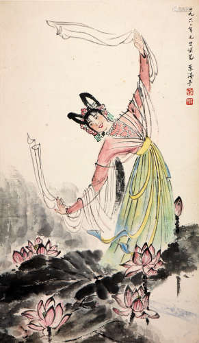 叶浅予(1907-1995)荷花仕女