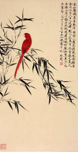 于非闇(1889-1959)鹦鹉