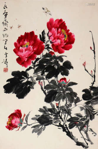 王雪涛(1903-1982)花蝶图