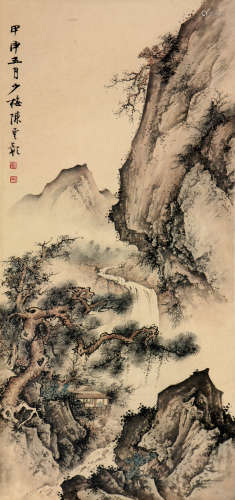 陈少梅(1909-1954)松瀑图