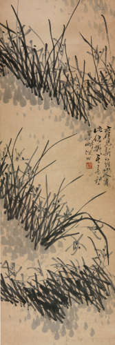 倪田(1855-1919)兰草