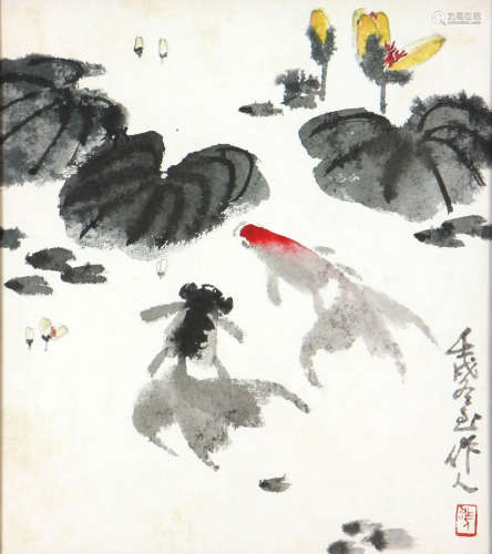 吴作人(1908-1997)金鱼