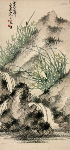 王一亭(1867-1938)兰石图
