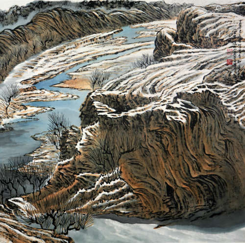 张仃(1917－2010)山高水长