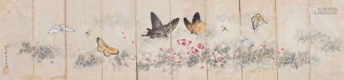 1875～1908 缪嘉蕙  蝶花册 纸本设色 册页