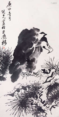 b.1939 龚继先 1980年作 松鹰 纸本水墨 立轴