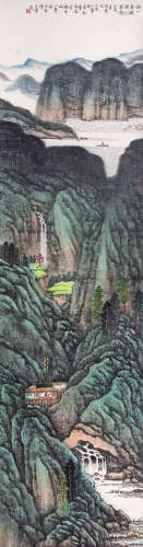 b.1947 宋玉麐  湖山春深图 纸本设色 立轴