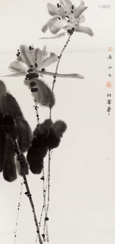 b.1924 黄永玉  墨荷 纸本水墨 镜心