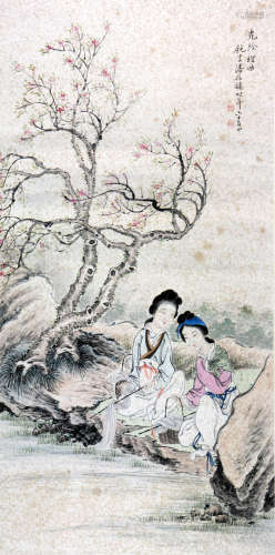 潘振镛 1852-1921 浣纱图