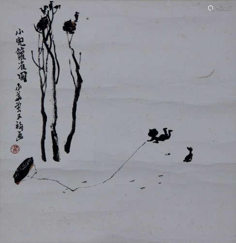 贾又福 b.1941 箩雀图