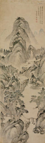张之万(1811-1897)松壑幽隐