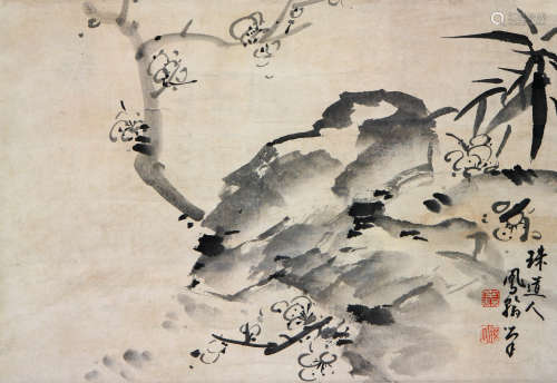 高凤翰(1683-1749)梅石图