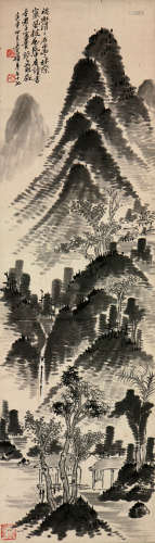 吴昌硕(1844-1927)山居读书图