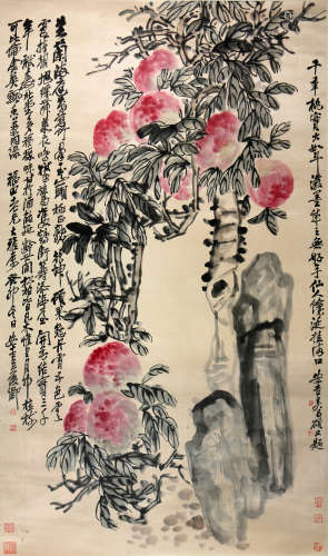 吴昌硕(1844-1927)千年桃实