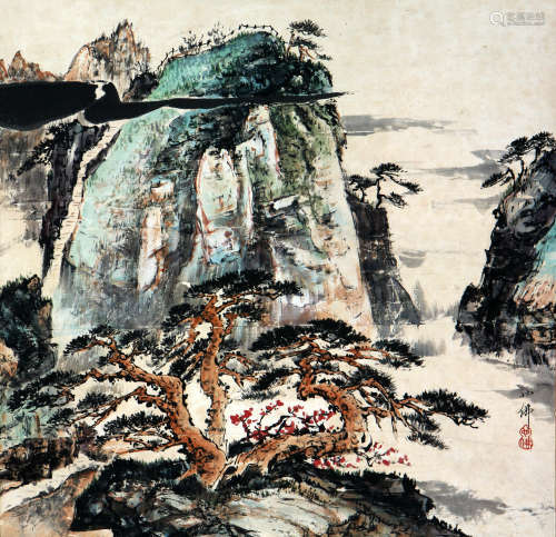 胡也佛(1908-1980)松山图