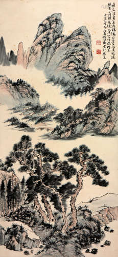 胡佩衡(1892-1962)松山幽径