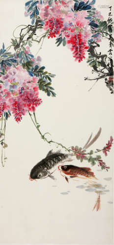 吴青霞(1910-2008)游鱼