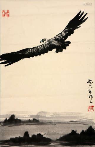 吴作人(1908-1997)鹰击长空
