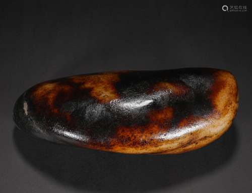 Qing Dynasty Hetian Jade Seed Raw Stone