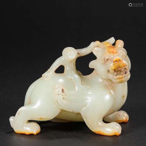 Ming Dynasty Hetian Jade Human Riding Beast