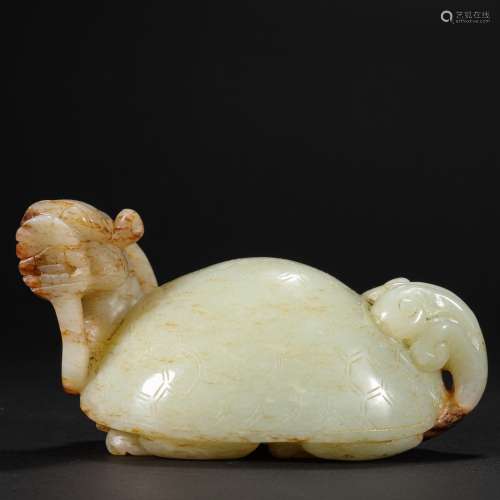 Ming Dynasty Hetian Jade Exorcise Evil Turtle