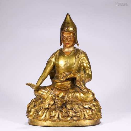 Ming Dynasty Bronze Gilt Buddha Statue