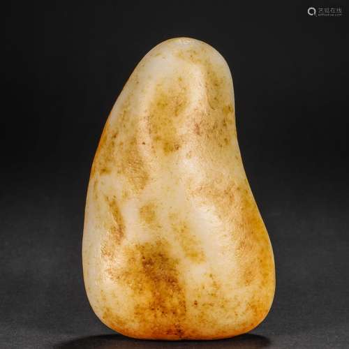 Qing Dynasty Hetian Seed Raw Stone