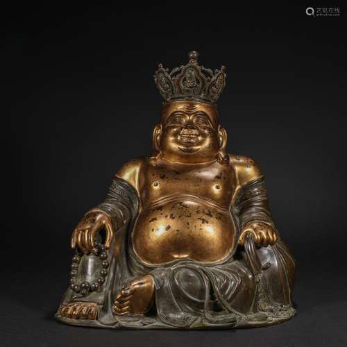 Ming Dynasty Bronze Gilt Buddha Statue