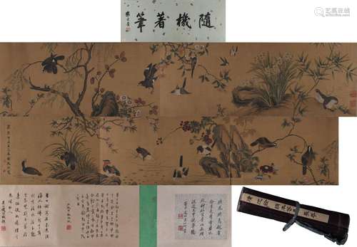 Shen Quan Flower and Bird Long Scroll