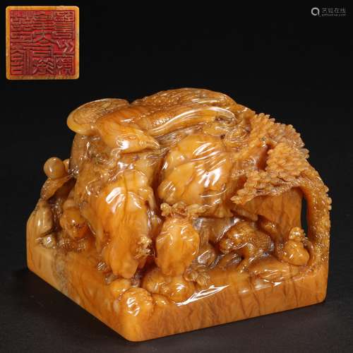 Qing Dynasty Field Yellow Stone Seal