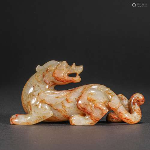 Before Ming Dynasty Hetian Jade Exorcise Evil Beast