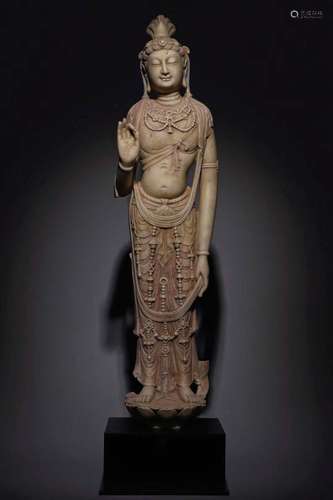 Before Ming Dynasty White Marble Buddha Statue