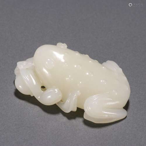 Many sons and many blessings carved from Hetian jade seed ma...