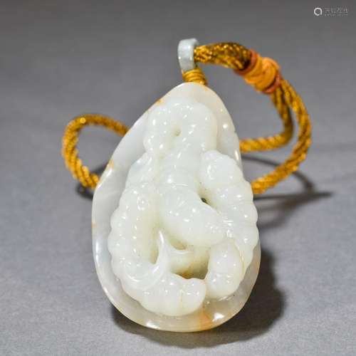 Hetian jade encroachment picture handle