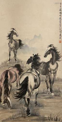 Xu BeihongGroup of horses