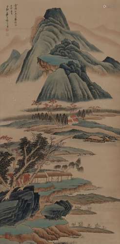 Zhang DaqianGreen landscape map