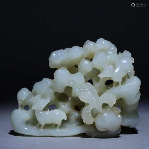 Hetian Jade Linglu Xiaoshanzi Ornament