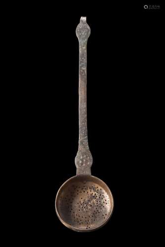 SELJUK BRONZE STRAINER LADLE