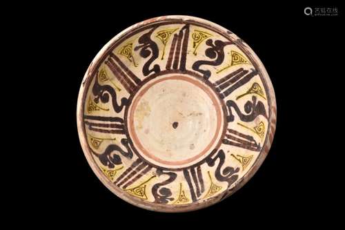 SAMANID POTTERY BOWL WITH CALLIGRAPHY