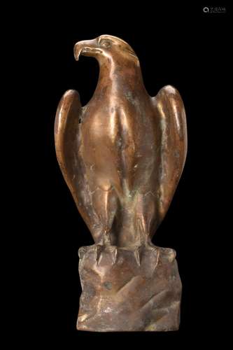 ISLAMIC BRASS EAGLE STATUETTE