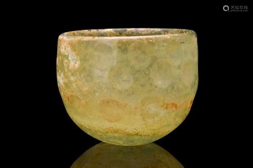 EARLY ISLAMIC CUT GLASS BOWL