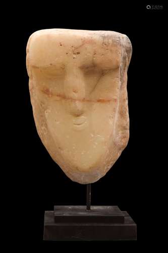 SOUTH ARABIAN ALABASTER FACE STELE