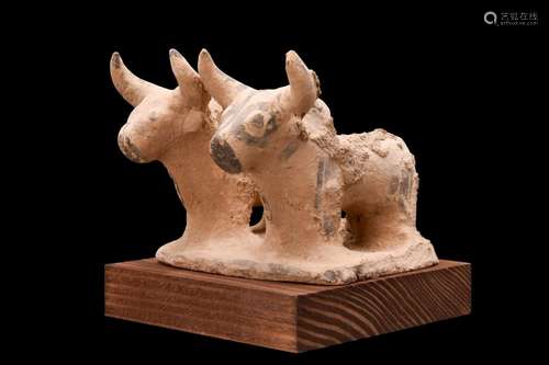 INDUS VALLEY TERRACOTTA PAIR OF BULLS